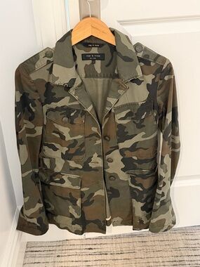 rag & bone Women's Camouflage Utility Jacket - Olive & Brown Camo